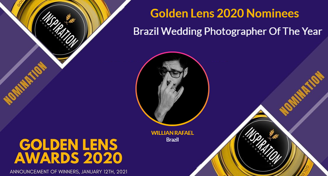Indicado a fotógrafo de casamento  do ano de 2020 no Brasil pela Inspiration Photographers